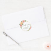 Elegant Een Lief Dank u Trouwgunst Classic RO Ronde Sticker (Envelop)