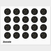 Elegant Een Lief Dank u Trouwgunst | Goud Ronde Sticker (Vel)