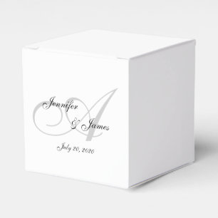Elegant Een Monogram Bruiloft Favor Dozen Bedankdoosjes