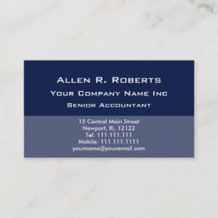 Elegant eenvoud Corporate Blue Clean Lines Visitekaartje