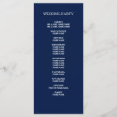 Elegant eenvoudig aangepast huwelijksprogramma programma (Achterkant)