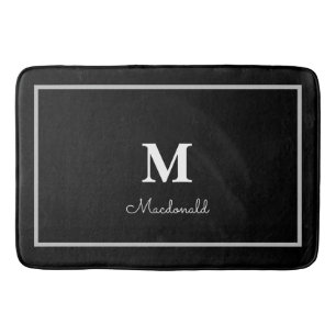 Elegant Eenvoudig Aangepast Monogram Badmat