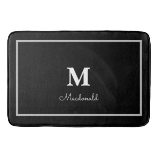 Elegant Eenvoudig Aangepast Monogram Badmat