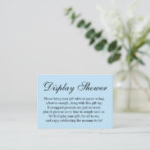Elegant, eenvoudig Baby shower zonder omloop, baby Informatiekaartje (Staand voorkant)