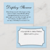 Elegant, eenvoudig Baby shower zonder omloop, baby Informatiekaartje (Voorkant / Achterkant)