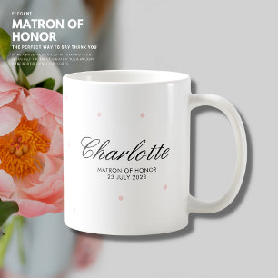 Elegant Eenvoudig Blush Matron Maid of Honor Koffiemok