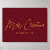 Elegant, eenvoudig, cool design van prettige kerst poster (Voorkant)