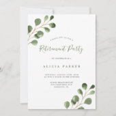 Elegant eenvoudig eucalyptus verlaat de pensioenpa kaart (Voorkant)