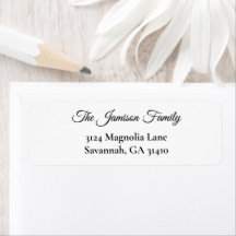 Elegant Eenvoudig Familie Retouradres