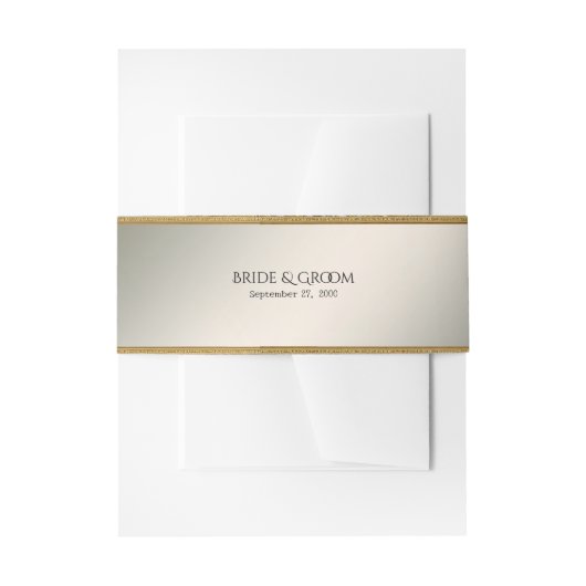 Elegant eenvoudig goud uitnodigingen wikkel (Voorkant Voorbeeld)