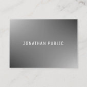 Elegant Eenvoudig Grijs Sjabloon Modern Profession Visitekaartje (Voorkant)