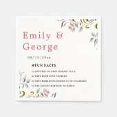 Elegant eenvoudig groen Roos Boho bloemenbruiloft Servet (Voorkant)