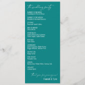 Elegant, eenvoudig, hedendaags Blauwgroen Typograf Programma (Achterkant)