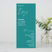 Elegant, eenvoudig, hedendaags Blauwgroen Typograf Programma (Staand voorkant)