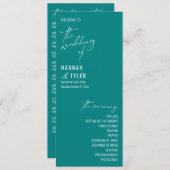 Elegant, eenvoudig, hedendaags Blauwgroen Typograf Programma (Voorkant / Achterkant)