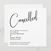 Elegant, Eenvoudig huwelijk geannuleerd aankondigi Kaart (Voorkant / Achterkant)