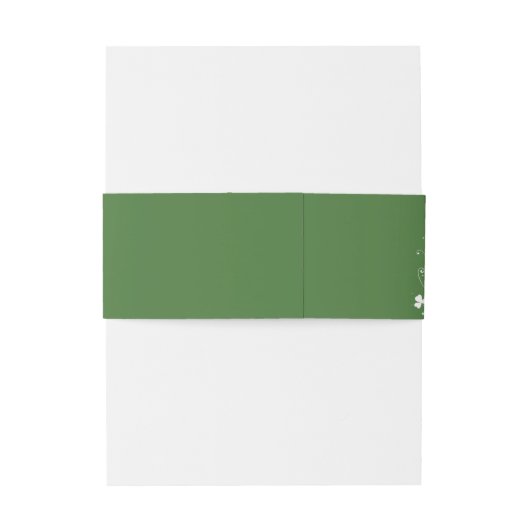 Elegant Eenvoudig Iers Shamrock Groen Goud Bruilof Uitnodigingen Wikkel (Achterkant Voorbeeld)