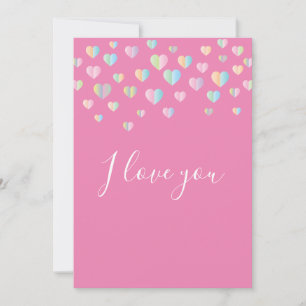 Elegant Eenvoudig Ik hou van jou Design Kaart