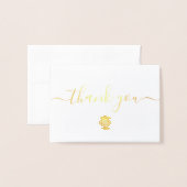 Elegant Eenvoudig Klant Bedankt zakelijk logo Folie Kaarten (Voorkant met envelop)