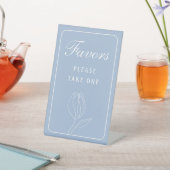 Elegant eenvoudig lichtblauw gunst voetstuk teken reclamebord met voetstuk (Insitu)