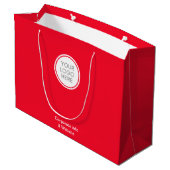 Elegant Eenvoudig Logo Rood Groot Cadeauzakje (Achterkant Gekanteld)