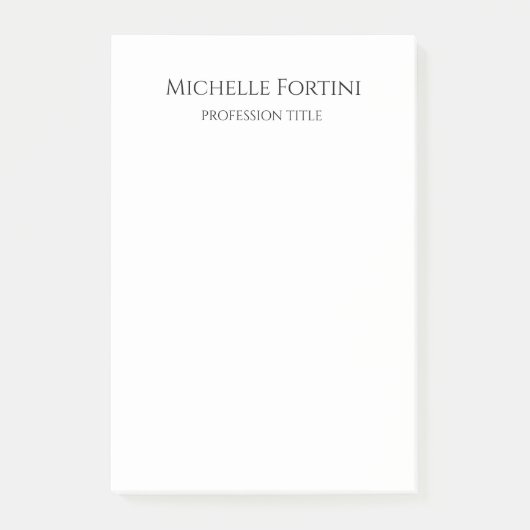 Elegant Eenvoudig Minimaal Minimalistisch Post-it® Notes (Voorkant)