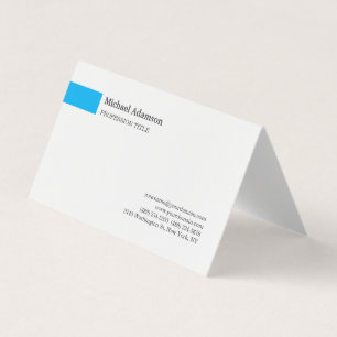 Elegant eenvoudig minimalistisch profiel visitekaartjes