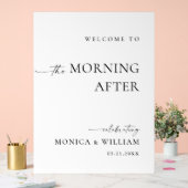 Elegant Eenvoudig Minimalistisch Welkom Afscheidsb Acryl Bord (Huwelijk)