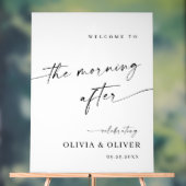 Elegant Eenvoudig Minimalistisch Welkom Afscheidsb Acryl Bord (Neutraal)