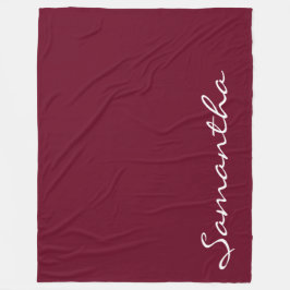 Elegant eenvoudig modern chic trendy monogram roos fleece deken