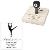 Elegant Eenvoudig Modern Danser Persoonlijk Briefp Rubberstempel (Gestempeld)