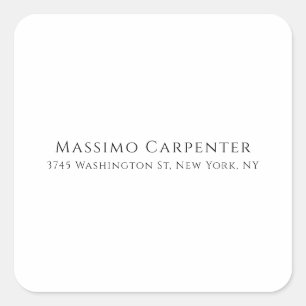 Elegant Eenvoudig Modern Minimalistisch Vierkante Sticker