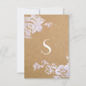 Elegant Eenvoudig Modern Roos Bloemen Faux Zilver Kaart (Achterkant)