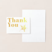 Elegant eenvoudig modern traditioneel goud dank u folie kaarten (Display)