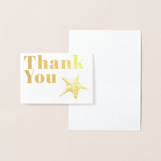 Elegant eenvoudig modern traditioneel goud dank u folie kaarten (Display)
