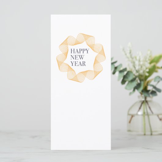 Elegant, eenvoudig ontwerp van "Happy New Year" (Staand voorkant)