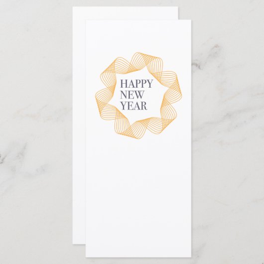Elegant, eenvoudig ontwerp van "Happy New Year" (Voorkant / Achterkant)