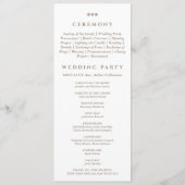 Elegant Eenvoudig Parels Christelijk Trouwprogramm Programma (Achterkant)