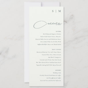 Elegant Eenvoudig Script Zwart Wit Menu Kaart