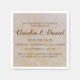 Elegant eenvoudig stoffige pony floral bruilparty servet