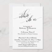 Elegant Eenvoudig Vier met Ons Zwart en Wit Kaart (Voorkant)