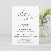 Elegant Eenvoudig Vier met Ons Zwart en Wit Kaart (Staand voorkant)