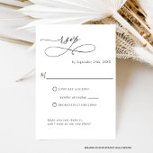 Elegant eenvoudig, W / zonder maaltijdopties Wedde RSVP Kaartje