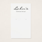 Elegant eenvoudig wit oorscherm visitekaartje (Voorkant)