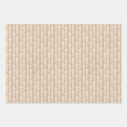 Elegant eenvoudig wit op Faux Rustic Brown Kraft Inpakpapier Vel (Voorkant 2)