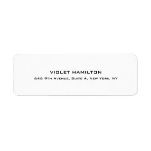 Elegant Eenvoudig Wit Professioneel Modern Etiket