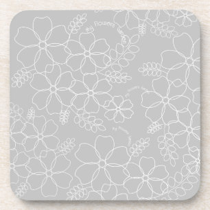 Elegant eenvoudig zomer bloemen patroon bier onderzetter