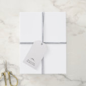Elegant  Eenvoudig Zwart Boog Monogram Cadeaulabel (Met Touw)