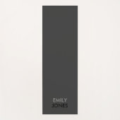 Elegant eenvoudig zwart en grijs gepersonaliseerd yogamat (Voorkant)