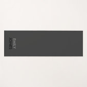 Elegant eenvoudig zwart en grijs gepersonaliseerd yogamat (Voorkant (horizontaal))